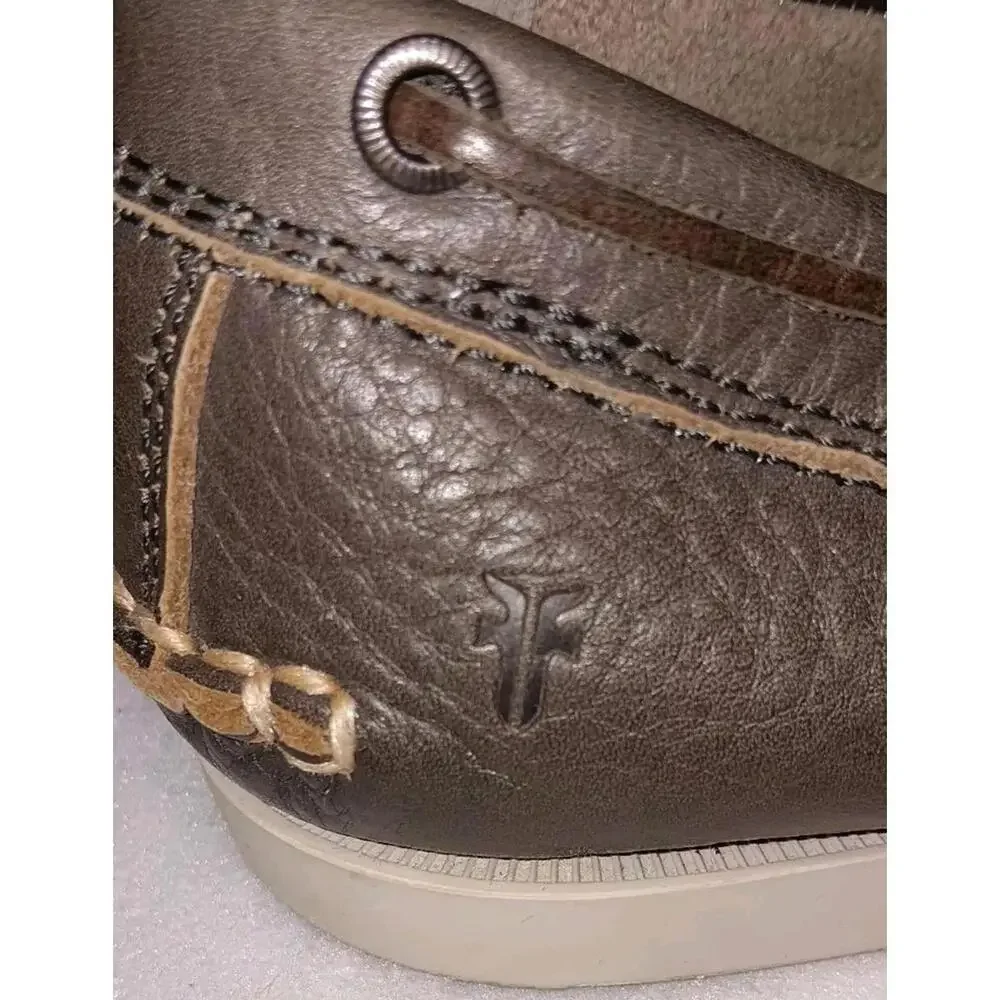 Frye Sully Boat Leather Loafers Mens Size 11.5 Bluesish Grey Gray Color